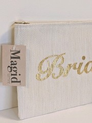 Bridal Gift Set Bride Clutch Bag NWT + Vintage Wedding Cake Topper Korea Decor