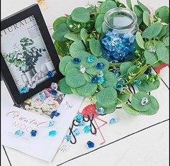 70 pcs, Blue & Clear Acrylic Diamond Table Decoration for Wedding