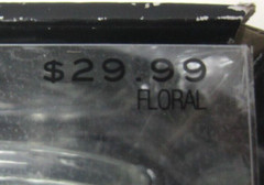 His and Hers 2010 Hobby Lobby Wedding Toasting Glasses with Tan Floral Band