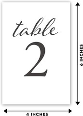 Sophisticated Double-Sided Wedding Table Numbers 1-25 – Perfect for Centerpieces