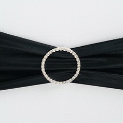 2″ Silver Circle Rhinestones BROOCH PIN Chair Sashes Wedding Party Decorations