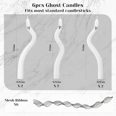 Halloween Decorations Indoor-6 Pcs Twisting Ghost Candles Ghost Candles-6pcs