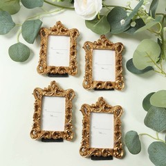 4 GOLD Resin Vintage Ornate Picture Frames Wedding Favors Party Decorations