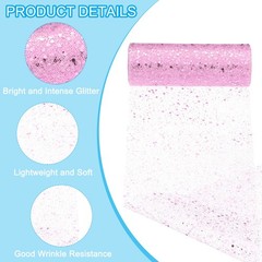 Tulle Fabric Rolls 6″ by 10 Yards Fabric Spool Tulle for DIY, Pink