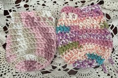 2 Crochet Drawstring Bags Wedding Party Favor Pouch Jewelry Gift Coin Dice Bags