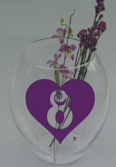 Wedding Table Numbers 1-10,15, 20, or 25 Vinyl Sticker Decals Hearts (a)