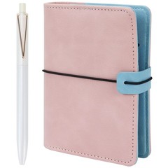 MultiBey A7 Refillable 6 Ring PU Leather Binder, Mini Padfolio Binder Noteboo…