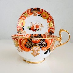 Royal Albert Gladiola Teacup and Saucer – Avon Shape, Crown China, 1950s Floral