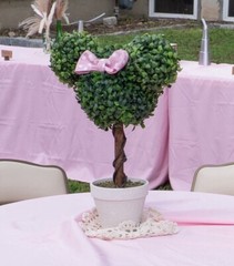 Minnie Mouse Pink Polka Dot Topiary Party centerpieces table décor