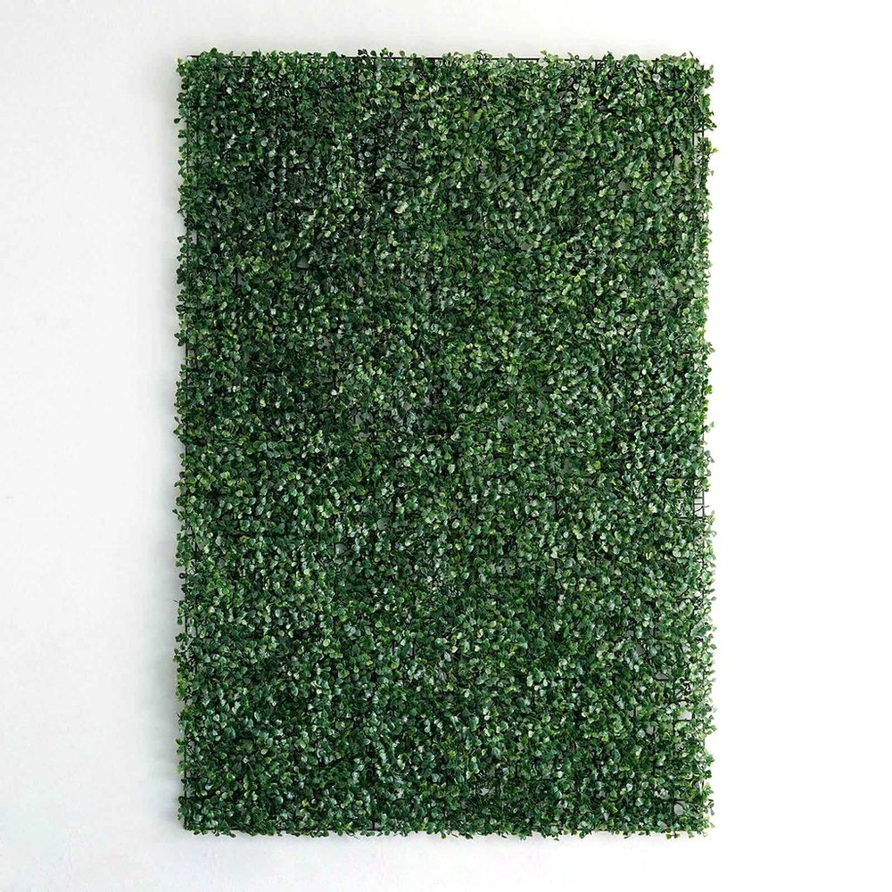 Artificial Faux Foliage Large Green Leaves 11 sq ft UV Protected Wall Mat Hedge