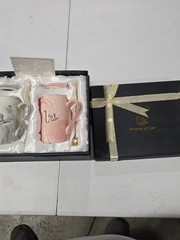 Wedding Gift, MR & MRS. Marble Mug giftset