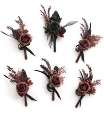 Ling’s Moment Boutonniere for Men Wedding,Set of 6 , Groom and Groomsmen…
