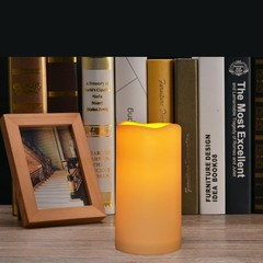 xiangpeng Flickering Flameless LED Candles with 10-Key 2pcs, Ivory Plasitc