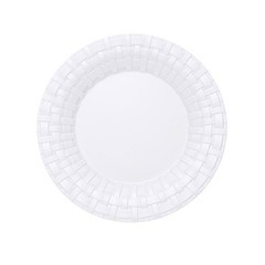 10 pcs Plastic WHITE with Basketweave 10″ PLATES Disposable Party Wedding SALE