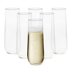 POP Stemless Champagne Flute Set of 48, Premium Quality, Recyclable, 9oz