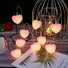 Large Heart String Lights for Valentines Day, Home Decorations Lights with