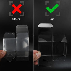 60 Pcs Clear Boxes for Favors, 3X3X3 Inches Clear Gift Boxes PET Material Party