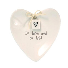East of India Two’s Company E2069 to Have and Hold Ring Dish in Gift Box