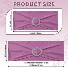Mds Pack Of 100 Spandex Chair Sashes Bow Premium Stretch Chair Cover Band
