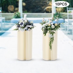 10Pcs Wedding Table Centerpieces Cardboard Vases 23.6inch Tall Flower Vase Stand