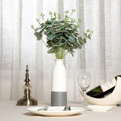 2 pcs 19″ tall Frosted Green Eucalyptus Artificial Greenery Bushes Wedding SALE