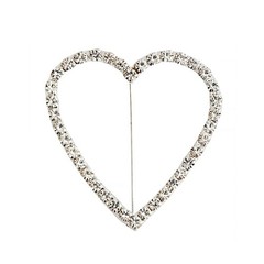 HEART Rhinestones BUCKLES for Chair Sashes Wedding Party Decorations Catering