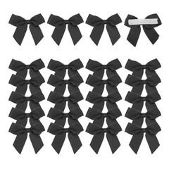24Pcs Mini Grosgrain Ribbon Bow 2″ Self Adhesive Flower Bows Black