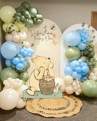131PCS Classic Winnie Baby Shower Birthday Decorations Large Winnie Coroplast…