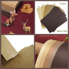 KYMY Brown Colored Cardstock Paper, 30 Sheets 11.7 inches x 8.3 inches,