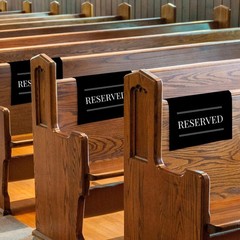 Reserved Chair Signs for Events – Black, Foldable, 6 Pieces | Table & Seating