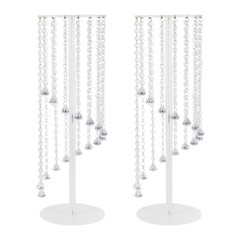 2 Pcs Flower Vase Column Flower Stand Tall Vases For Wedding Party Centerpieces