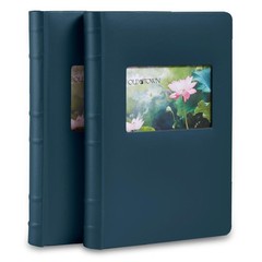 Old Town 2-Pack Bonded Leather Photo Albums, Photo Album 5×7 & 4×6 Slots, Navy