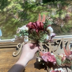 6 Wedding Table Bouquets Budget Friendly Beautiful Faux Flowers Cream/White Pink