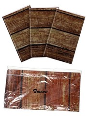Irenare 3 Pcs Brown Wood Grain Tablecloths Rustic 54 x 108 inches,