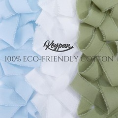 Keypan Cotton Ribbon Mixed Color Set with Frayed Fringe 9 Rolls