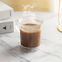 CLEAR 8 oz Plastic Shiny CUPS with Gold Rim Party Wedding Disposable Tableware