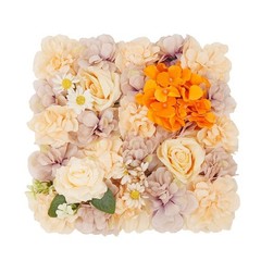 Champagne & Autumn Warm Tones Artificial Flower Panels 12Pcs Durable Fade Proof