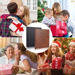 Large Self Adhesive Photo Album Leather Scrapbook Picture Album Christmas Gift
