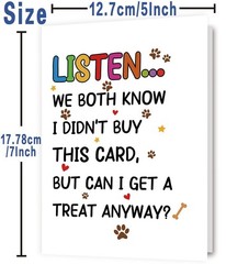 Asmallgf Dog Dad Fathers Day Card, Funny Father’s Day Card Gifts from Dog, Do…