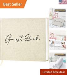 Classic Guest Book for Weddings & Showers – 10×7 Inches of Cherished Memories