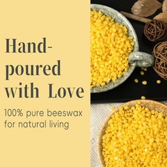 Mosroad 2X5 Inch Beeswax Candles 4 Packs Natural Beeswax Pillar Candles 52