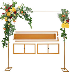 10 X 10 Feet Wedding Arches for Ceremony, Arch Decorations with Bases, Easy Asse