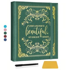 Valentine Day Gift for Couple,Love Story Magnetic Album Love Story-Dark Green