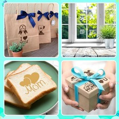 36 Pieces Reusable Mother’s Day Father’s Day Cookie Cake Stencils Templates M…