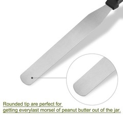 Stainless Steel 12″ Flat Icing Spatula Pancake Cake Decorating Baking Black