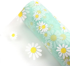 Daisy Glitter Tulle Rolls 6 Inch X 10 Yards (30 Feet) Green Color for Table Runn
