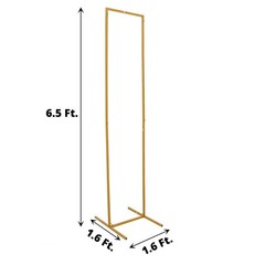 7 ft Gold Rectangular Metal Floral Display Frame Wedding Backdrop Stand Party