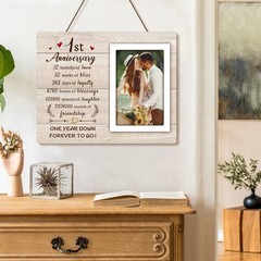 1st Anniversary Paper Gifts for Him Her – One Year Romantic Wedding Picture F…