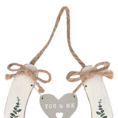 ‘Just Married’ Wedding Horseshoe White with Hanging Heart