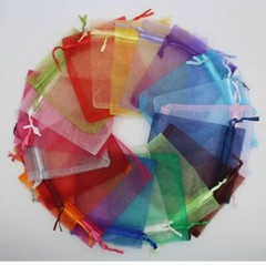 100pcs Drawstring Bags Multicolor Wedding Favor Bag Organza Gift Bag Pouch 4″x5″